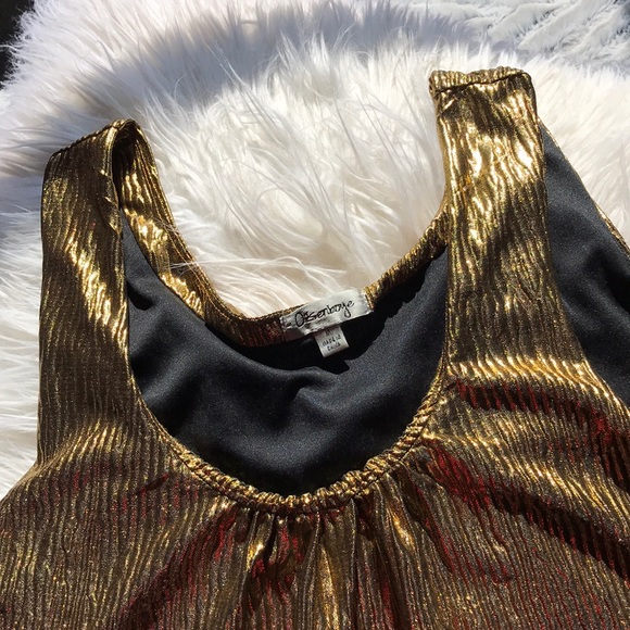 Metallic Gold Tank Top - Picture 2 of 2